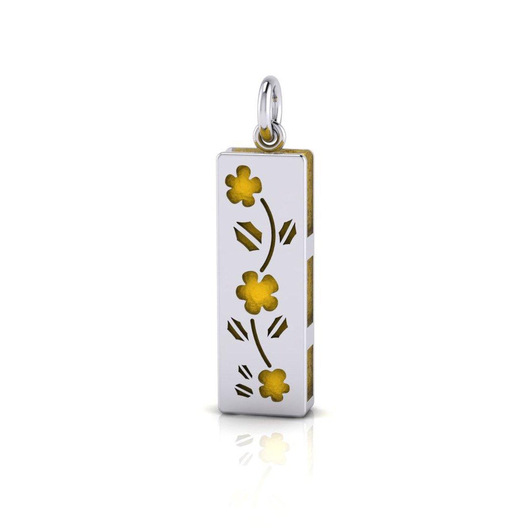 Flower Aromatherapy Silver Pendant TPD1406 - Jewelry