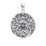 Celtic Triple Spiral Sun Disk Silver Pendant TPD1581