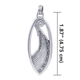 Viking Wave Shield Sterling Silver Pendant TPD1654 - Jewelry