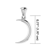 Crescent Moon Silver Pendant TPD1683 - Jewelry