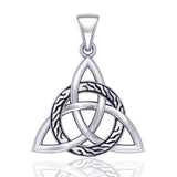 Celtic Trinity Triquetra with Braid Silver Pendant TPD1813 - Jewelry