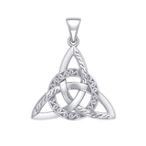 Braided Celtic Triquetra Silver Pendant TPD1814