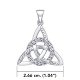 Braided Celtic Triquetra Silver Pendant TPD1814