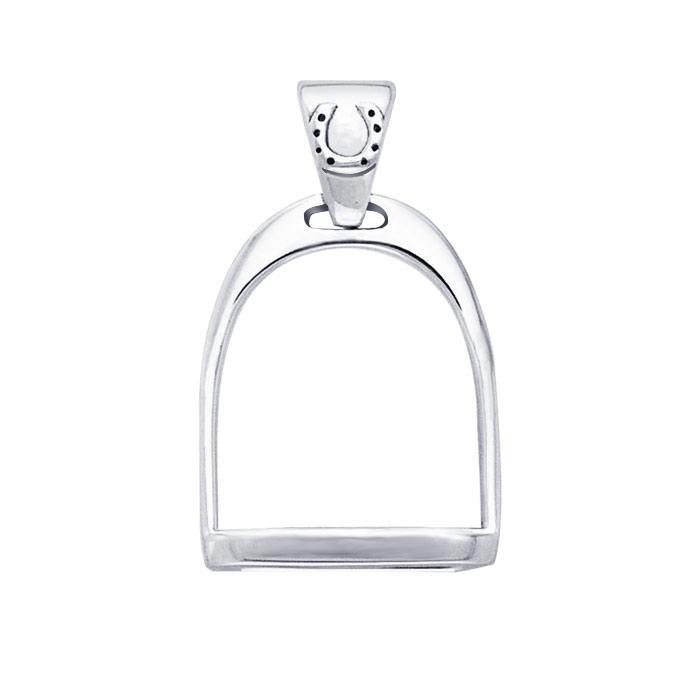 English Stirrup Silver Pendant TPD1830 - Jewelry