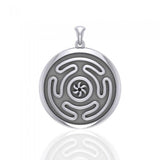 Hecate's Wheel Silver Pendant TPD1979