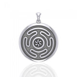 Hecate's Wheel Silver Pendant TPD1979 - Jewelry