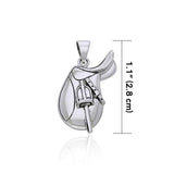 English Horse Saddle Silver Pendant TPD2247 - Jewelry