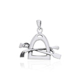 Riding Crop Stirrup Sterling Silver Pendant TPD2248