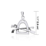 Riding Crop Stirrup Pendant TPD2248 - Jewelry