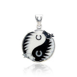 Yin Yang Horses Silver Pendant TPD2267 - Jewelry