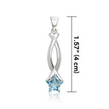 Designer Elegant Oval Cubic Zirconia Star Pendant TPD2283 - Jewelry