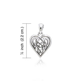 Celtic Knot Heart Sterling Silver Pendant TPD2332 - Jewelry