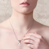 Gentle touch by the Wings of an Angel ~Sterling Silver Jewelry Pendant with a Heart-shaped Gemstone TPD2347 - Jewelry