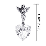 Elegance of the Earth Angel ~ Sterling Silver Jewelry Pendant with Heart-shaped Gemstones TPD2348 - Jewelry