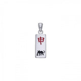 Chinese Astrology Monkey Silver Pendant TPD249