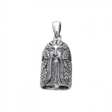 Green Man Sterling Silver Bell Pendant TPD259 - Jewelry