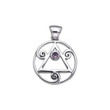 Elegant AA Symbol Silver Pendant TPD269