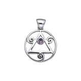 Elegant AA Symbol Silver Pendant TPD269 - Jewelry