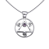 Elegant AA Symbol Silver Pendant TPD269 - Jewelry