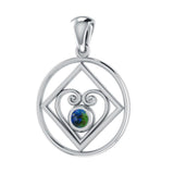 NA Recovery with Heart of Power Silver Pendant TPD270 - Jewelry