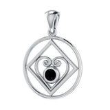 NA Recovery with Heart of Power Silver Pendant TPD270 - Jewelry