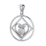 NA Recovery with Heart of Power Silver Pendant TPD270 - Jewelry