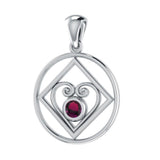 NA Recovery with Heart of Power Silver Pendant TPD270 - Jewelry