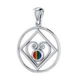 NA Recovery with Heart of Power Silver Pendant TPD270 - Jewelry