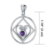 NA Recovery with Heart of Power Silver Pendant TPD270 - Jewelry