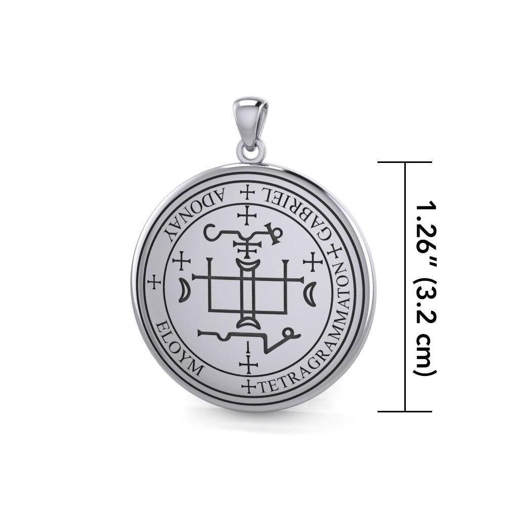 Sigil of the Archangel Gabriel Sterling Silver Pendant TPD2819 - Jewelry