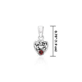 Celtic Knotwork Heart Birthstone Sterling Silver Pendant TPD2897 - Jewelry