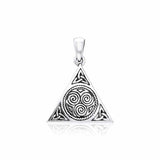 Celtic Trinity Knot Triskelion Triangle Pendant TPD3016