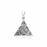 Celtic Trinity Knot Triskelion Triangle Pendant TPD3016 - Jewelry