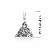 Celtic Trinity Knot Triskelion Triangle Pendant TPD3016 - Jewelry