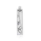 The Celtic Trinity Knot Rectangle Silver Pendant TPD3037