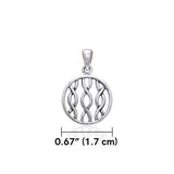 Round Celtic Knot Sterling Silver Pendant TPD3042 - Jewelry