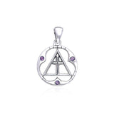 Spiritual AA Symbol Silver Pendant TPD307 - Jewelry