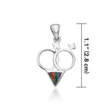 Mars Rainbow Triangle Silver Pendant TPD308 - Jewelry