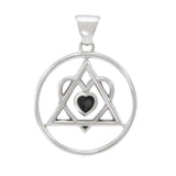 AA Heart in Recovery Silver Pendant TPD315