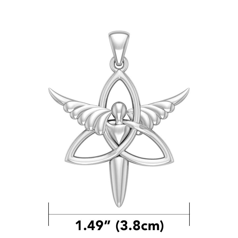 Angel Trinity Knot Sterling Silver Pendant TPD3268 - Jewelry