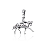 Dressage Equestrian Sterling Silver Pendant TPD3270