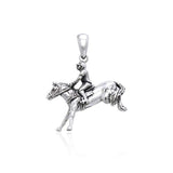 Horse Training Sterling Silver Pendant TPD3271