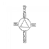 AA Recovery Celtic Knot Cross Pendant TPD327