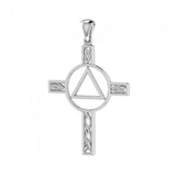 AA Recovery Celtic Knot Cross Pendant TPD327 - Jewelry