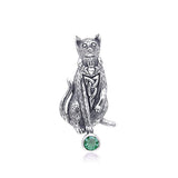 Celtic Cat Claddagh Pendant TPD330 - Jewelry