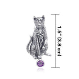 Celtic Cat Claddagh Pendant TPD330 - Jewelry