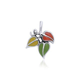 Vine Silver Slider Pendant with Enamel TPD3330 - Jewelry