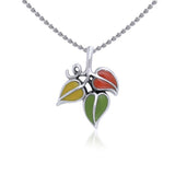 Vine Silver Slider Pendant with Enamel TPD3330 - Jewelry