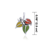Vine Silver Slider Pendant with Enamel TPD3330 - Jewelry