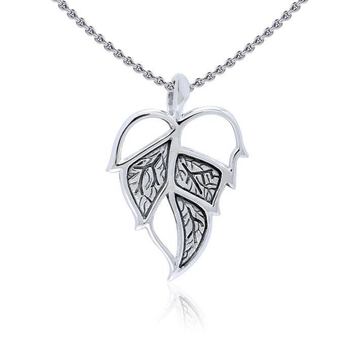 Leaf Sterling Silver Pendant TPD3333 - Jewelry